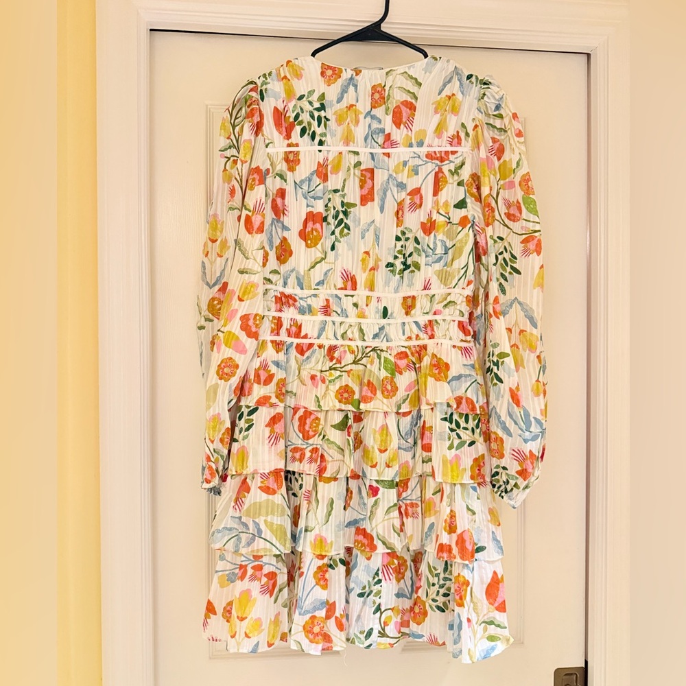 NWT- JESSIE ZHAO NEW YORK Flower Land Cotton Viscose Voile Mini Dress size 10 - Picture 5 of 10
